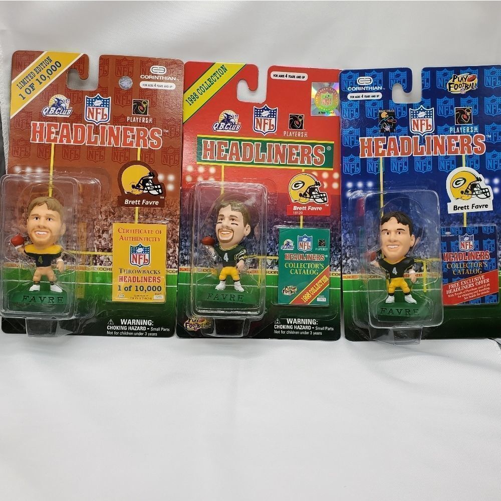 💙NIB Vintage Trio Brett Favre Headliners Limited Edition